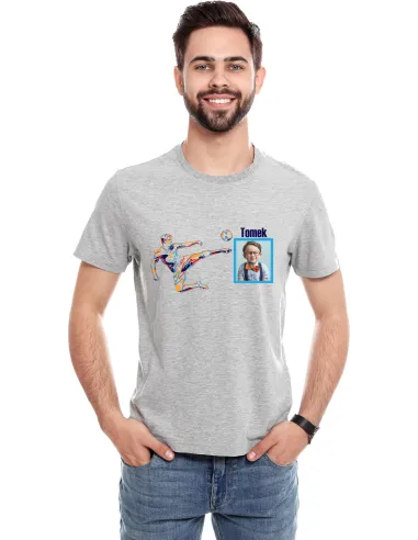 Koszulka – Piłkarska Zdjęciem Nadrukiem Prezent Chłopaka