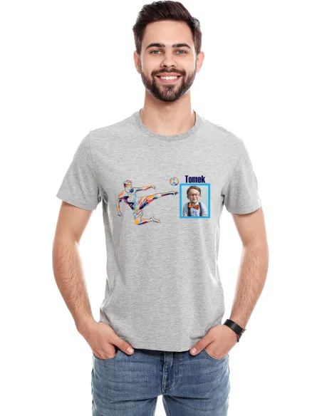 Koszulka – Piłkarska Zdjęciem Nadrukiem Prezent Chłopaka