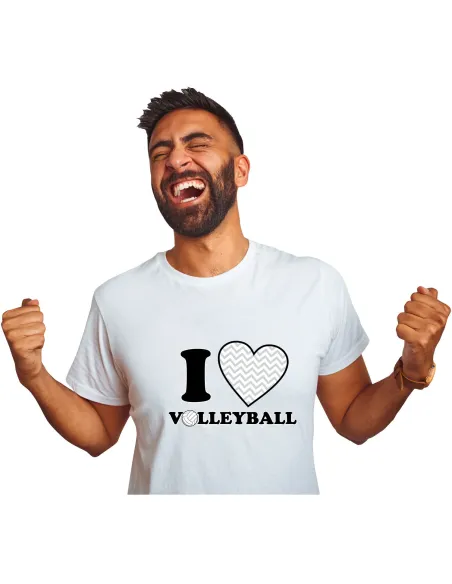 Koszulka z Nadrukiem Napis Love Volleyball Personalizowany