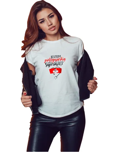 Koszulka T Shirt Nadrukiem Pielęgniarki Personalizowany