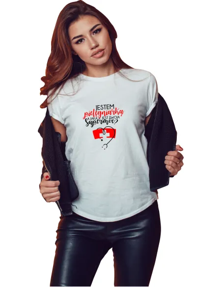 Koszulka T Shirt Nadrukiem Pielęgniarki Personalizowany