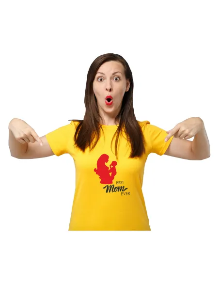 Koszulka z Nadrukiem Prezent Best Mom Ever Personalizowany