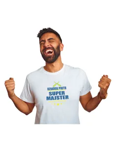 Koszulka z Imieniem dla Dziadka Super Majster z Nadrukiem
