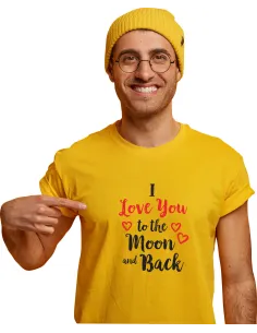 Koszulka z Nadrukiem Napis Walentynki Love You na Prezent