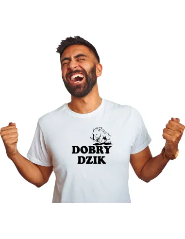 Koszulka z Nadrukiem Prezent Dobry Dzik Personalizowany