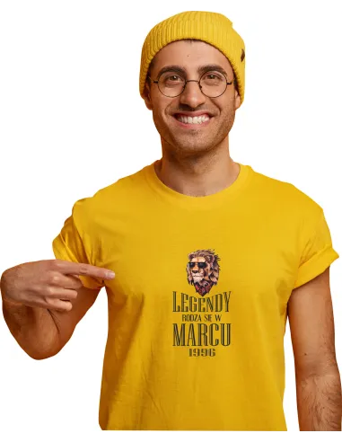 Koszulka z Nadrukiem – Legendy Rodzą Się Miesiąc Rok