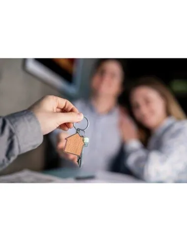 Brelok do Kluczy "domek" z Nadrukiem UV logo 100 szt