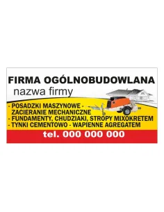 Baner – Firma Ogólnobudowlana Reklamowy Gotowe Wzory