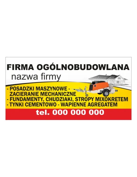 Baner – Firma Ogólnobudowlana Reklamowy Gotowe Wzory