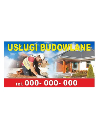 Baner Reklamowy Gotowe Wzory Banerów Usługi Budowlane