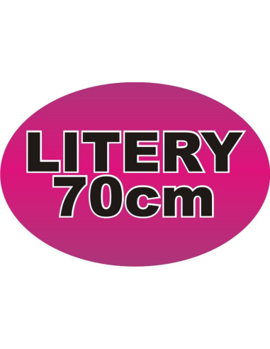 Naklejki z logo Reklamowy 60cm Litery Plotowane Wycinane