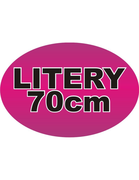 Naklejki z logo Reklamowy 60cm Litery Plotowane Wycinane