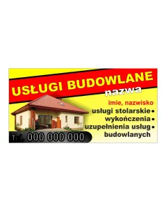 Baner – Usługi Budowlane Gotowy Projekt Reklamowy dla Firmy