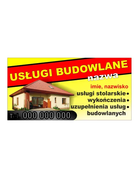 Baner – Usługi Budowlane Gotowy Projekt Reklamowy dla Firmy