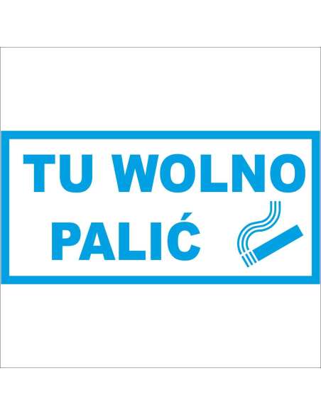 Naklejka z Nadrukiem Informacyjna Wolno Palić Piktogram