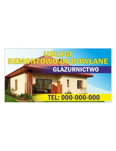 Baner – Usługi Remontowo Budowlane Reklamowy Gotowe
