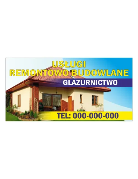 Baner – Usługi Remontowo Budowlane Reklamowy Gotowe