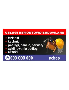 Baner – Usługi Remontowo Budowlane Gotowy Projekt Reklamowy