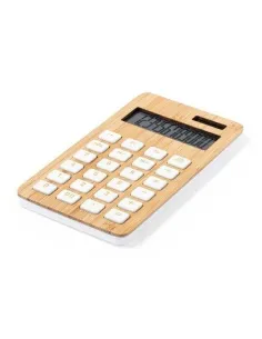 Bambusowy Kalkulator z Nadrukiem UV logo 100 szt z Haftem