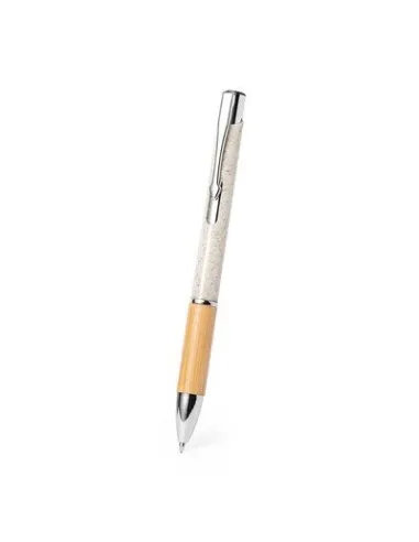 Długopis z Bambusa i 500 szt Słomy Pszenicznej Nadrukiem