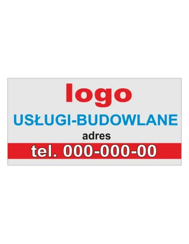 Baner Reklamowy Gotowe Wzory Banerów – Usługi – Budowlane