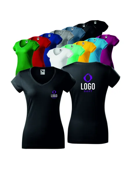 Koszulka Damska Własnym Haftem Nadrukiem logo Komputerowy