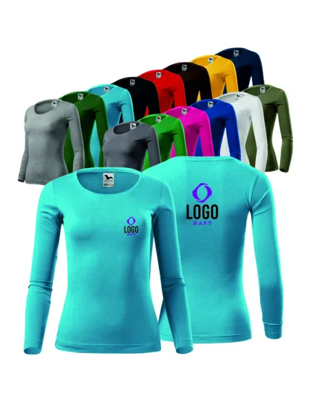 Koszulka 30 sztuk Damska Firmowa Własnym Haftem Nadrukiem