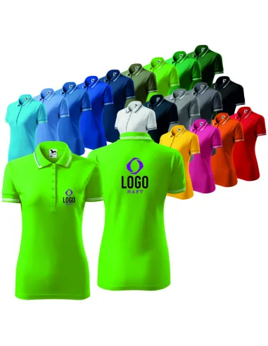 Polo Damskie z Własnym Haftem Nadrukiem logo Komputerowy