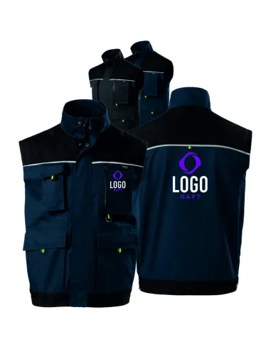 Kamizelka Robocza Własnym Haftem Nadrukiem logo 5 sztuk