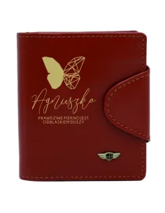 Portfel Damski Skórzany Dzień Personalizowany z Grawerem