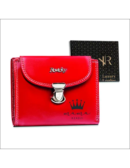 Damski Portfel na Prezent dla Mamy 100% Skóra z Grawerem
