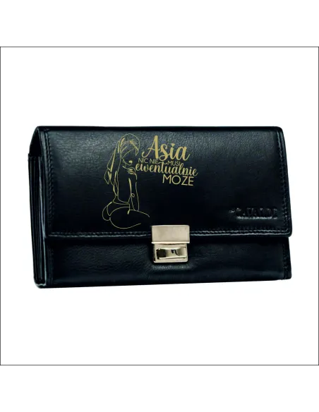 Eleganckie Portfele Grawer Wzory Dzień Kobiet z Grawerem