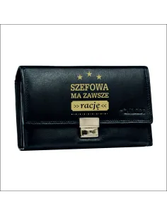 Portfel dla Szefowej Twój – Tekst Imię Jakość Grawer