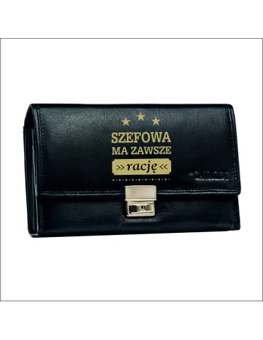 Portfel dla Szefowej Twój – Tekst Imię Jakość Grawer