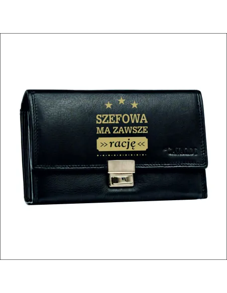 Portfel dla Szefowej Twój – Tekst Imię Jakość Grawer