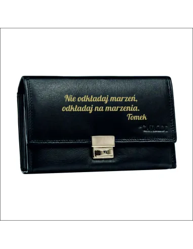 Skórzany Portfel na Prezent Personalizowany z Grawerem