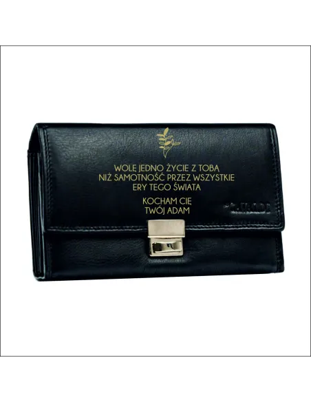 Portfel Skóra Dedykacja Kobiety Żony Grawer dla Kobiety
