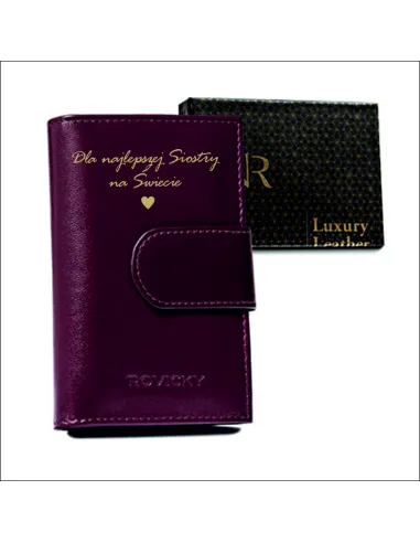 Portfel na Prezent dla Siostry Przyjaciółki Mamy z Grawerem