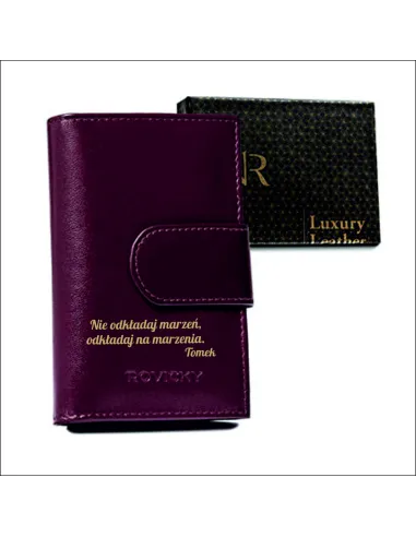 Portfel z Dedykacją Prezent Personalizowany z Grawerem