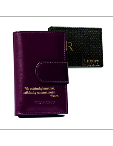 Portfel z Dedykacją Prezent Personalizowany z Grawerem