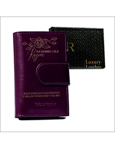 Portfel dla Żony Rocznica Personalizowany z Grawerem