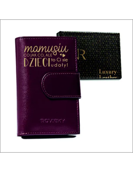 Portfel Rovicky Dzień Mamy Twój Napis Pudełku z Grawerem