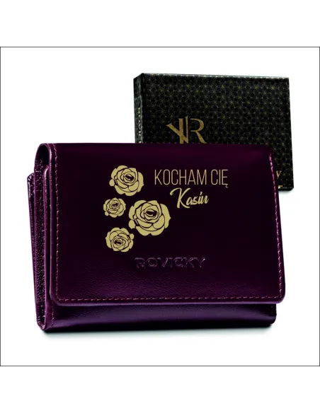 Skórzany Portfel dla Niej Urodziny 40stka Tanio z Grawerem