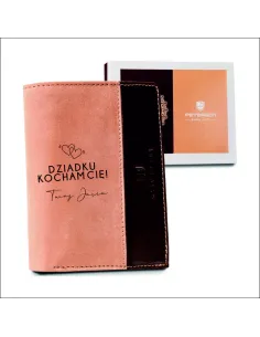 Portfel Skóra 100% Personalizowany z Grawerem na Prezent