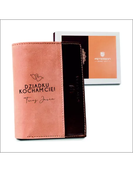 Portfel Skóra 100% Personalizowany z Grawerem na Prezent