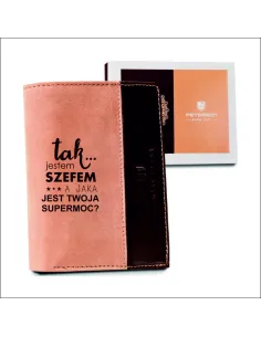 Portfel dla Szefa Twój – Tekst Imię Jakość Grawer Pl