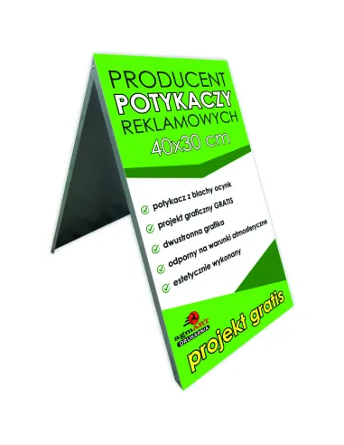 Potykacz Reklamowy 40 X Grafiką Metalowy Projekt Gratis