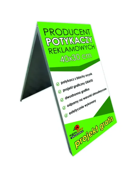 Potykacz Reklamowy 40 X Grafiką Metalowy Projekt Gratis