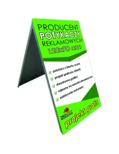 Potykacz Reklamowy 120 X 90 cm Grafiką Metalowy Projekt