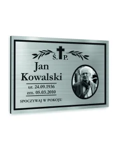 Tabliczka 20x15 Nagrobna Nagrobkowa Zdjęciem Aluminiowa